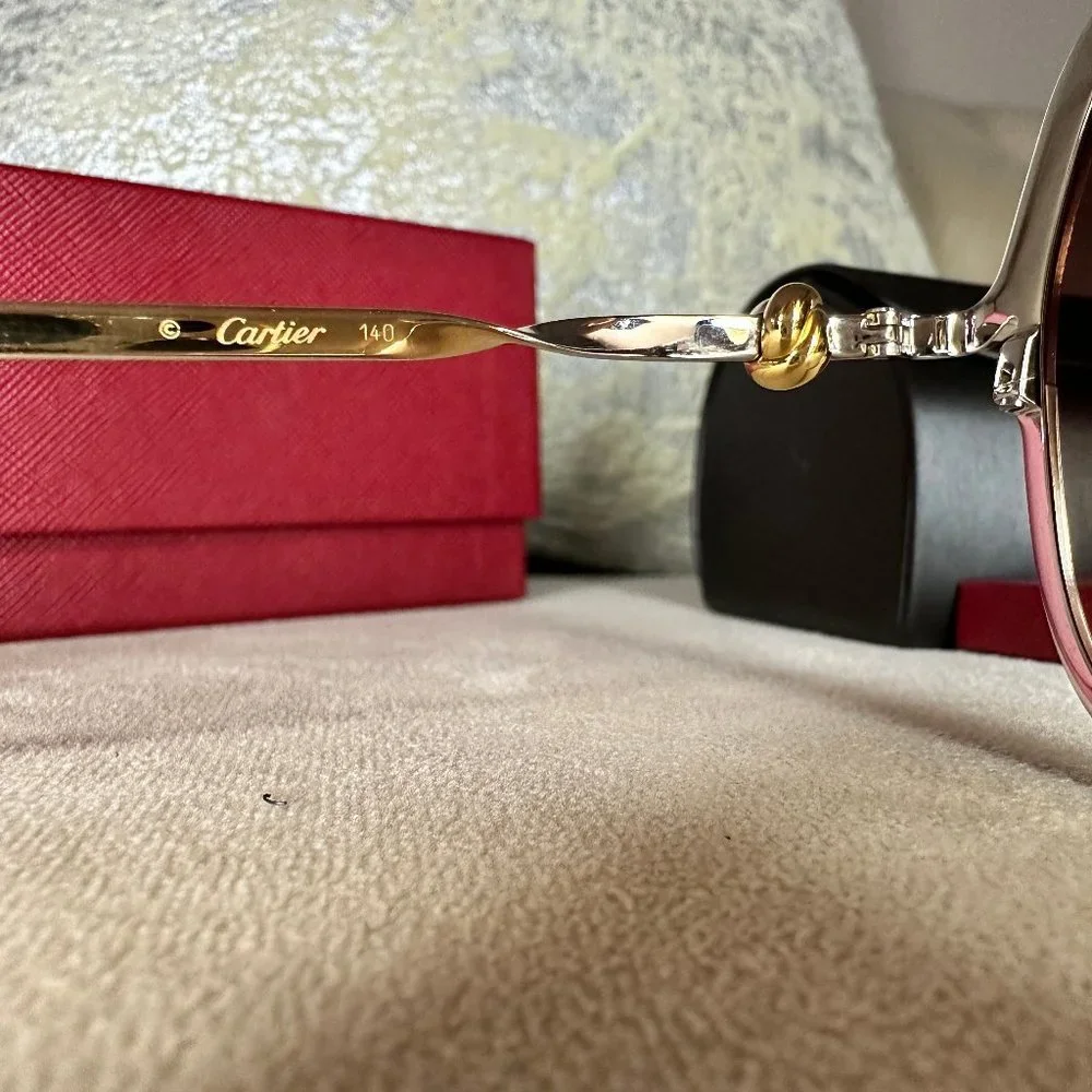 Cartier CT0090S 001 Cartier Trinity Sunglasses